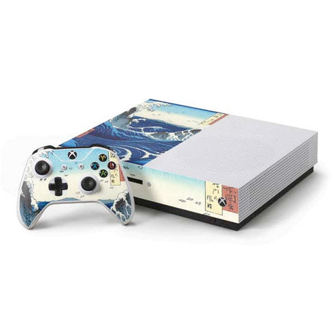 View of the Naruto whirlpools at Awa by Hiroshige Xbox One Skins